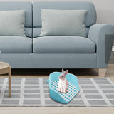 Maxbell Rabbit Litter Box Durable Portable Bunny Potty Trainer for Blue