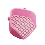 Maxbell Rabbit Litter Box Durable Portable Bunny Potty Trainer for Pink