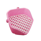 Maxbell Rabbit Litter Box Durable Portable Bunny Potty Trainer for Pink