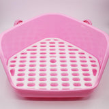 Maxbell Rabbit Litter Box Durable Portable Bunny Potty Trainer for Pink