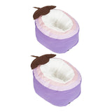 Maxbell Plush Cave Pet Bed Cat Kitten Cozy Nest Dog Tent Washable Nonslip Warm House 55x35x25cm