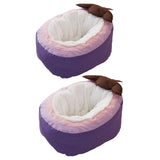 Maxbell Plush Cave Pet Bed Cat Kitten Cozy Nest Dog Tent Washable Nonslip Warm House 55x35x25cm