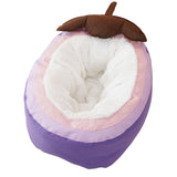 Maxbell Plush Cave Pet Bed Cat Kitten Cozy Nest Dog Tent Washable Nonslip Warm House 55x35x25cm