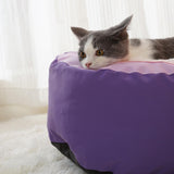 Maxbell Plush Cave Pet Bed Cat Kitten Cozy Nest Dog Tent Washable Nonslip Warm House 55x35x25cm