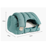 Maxbell Large Cat Bed Nest for Indoor Puppy Soft Pet Cushion Supplies Thick Kitten Blue