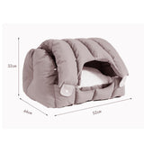 Maxbell Large Cat Bed Nest for Indoor Puppy Soft Pet Cushion Supplies Thick Kitten Gray