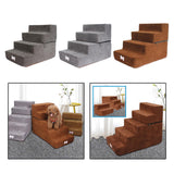Maxbell Dog Steps Stair Dog Ramp Ladder Removable Cover Wide for Indoor Cats Couch Dark Grey