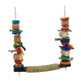 Maxbell Bird Swing Stand Multicolor Bird Perch Cage Accessories for Parakeet Macaw