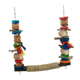 Maxbell Bird Swing Stand Multicolor Bird Perch Cage Accessories for Parakeet Macaw