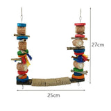Maxbell Bird Swing Stand Multicolor Bird Perch Cage Accessories for Parakeet Macaw