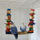 Maxbell Bird Swing Stand Multicolor Bird Perch Cage Accessories for Parakeet Macaw