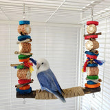 Maxbell Bird Swing Stand Multicolor Bird Perch Cage Accessories for Parakeet Macaw