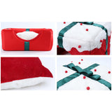 Maxbell Xmas Box Shaped Cave House Semienclosed Warm Nest Dog Bed Tent Cat Beds