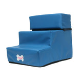 Maxbell Pet Dog Stairs Dog Ramp Ladder Detachable Cover Anti Slip Climbing Bed blue