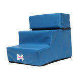 Maxbell Pet Dog Stairs Dog Ramp Ladder Detachable Cover Anti Slip Climbing Bed blue