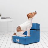 Maxbell Pet Dog Stairs Dog Ramp Ladder Detachable Cover Anti Slip Climbing Bed blue