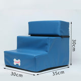 Maxbell Pet Dog Stairs Dog Ramp Ladder Detachable Cover Anti Slip Climbing Bed blue