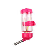 Maxbell Hanging Pet Automatic Water Feeder Parrot Hamster Cage Drinking Water Bottle Rose Red