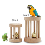 Maxbell Parrot Bird Toys Wooden Chew Toys Interactive Play Toy for Rabbit Cockatiel Small