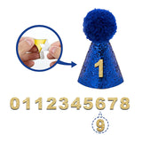 Maxbell Lovely pet Bibs Hat Neckerchief Saliva Towel for Masquerade Blue