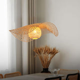 Maxbell Rustic Ceiling Hanging Light Fixture Chandelier Foyer LED Pendant Lighting 1 Tier with Shade