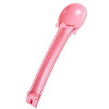 Maxbell Portable Pet Feeding Spoon Cat Strip Squeezer Tableware Shovel for Liquid Pink