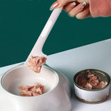 Maxbell Food Can Spoon Shovel Stirring Spoon for Cats Pet Wet Food Storage Gray