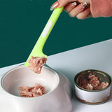 Maxbell Food Can Spoon Shovel Stirring Spoon for Cats Pet Wet Food Storage Green