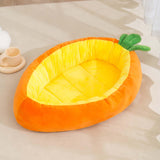 Maxbell Carrot Shaped Cat Bed Pet Cat Cushion Open Bed Kennel Soft Dog Bed L