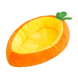 Maxbell Carrot Shaped Cat Bed Pet Cat Cushion Open Bed Kennel Soft Dog Bed L