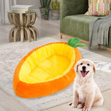 Maxbell Carrot Shaped Cat Bed Pet Cat Cushion Open Bed Kennel Soft Dog Bed L