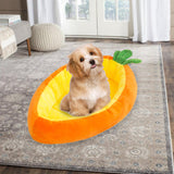 Maxbell Carrot Shaped Cat Bed Pet Cat Cushion Open Bed Kennel Soft Dog Bed L