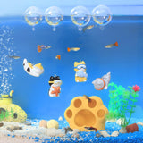 Maxbell Aquarium Decoration Floating Fish Tank Decor Miniature Little Cat Statue Swim