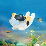 Maxbell Aquarium Decoration Floating Fish Tank Decor Miniature Little Cat Statue Swim