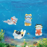 Maxbell Aquarium Decoration Floating Fish Tank Decor Miniature Little Cat Statue Swim