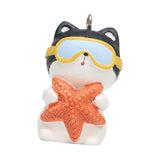 Maxbell Aquarium Decoration Floating Fish Tank Decor Miniature Little Cat Statue Star
