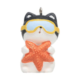 Maxbell Aquarium Decoration Floating Fish Tank Decor Miniature Little Cat Statue Star