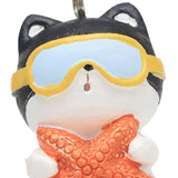 Maxbell Aquarium Decoration Floating Fish Tank Decor Miniature Little Cat Statue Star