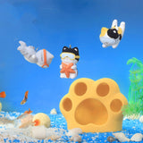 Maxbell Aquarium Decoration Floating Fish Tank Decor Miniature Little Cat Statue Star