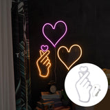 Maxbell Heart Neon Lamp Sign USB Neon Sign for Festival Wedding Wall Decoration