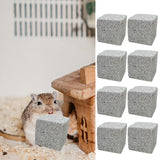 Maxbell 10Pcs Stone Square Teeth Grinding Chewing Toy Guinea Pigs Stone Pet Chew Toy 5cm