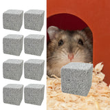 Maxbell 10Pcs Stone Square Teeth Grinding Chewing Toy Guinea Pigs Stone Pet Chew Toy 5cm