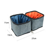 Maxbell Portable Pet Bowls Fittings Dog Supply Zipper Folding for Camping Travel