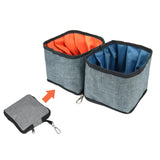 Maxbell Portable Pet Bowls Fittings Dog Supply Zipper Folding for Camping Travel