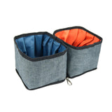 Maxbell Portable Pet Bowls Fittings Dog Supply Zipper Folding for Camping Travel
