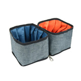 Maxbell Portable Pet Bowls Fittings Dog Supply Zipper Folding for Camping Travel