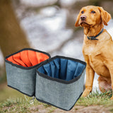 Maxbell Portable Pet Bowls Fittings Dog Supply Zipper Folding for Camping Travel