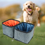 Maxbell Portable Pet Bowls Fittings Dog Supply Zipper Folding for Camping Travel