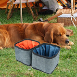 Maxbell Portable Pet Bowls Fittings Dog Supply Zipper Folding for Camping Travel