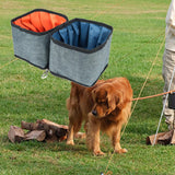 Maxbell Portable Pet Bowls Fittings Dog Supply Zipper Folding for Camping Travel